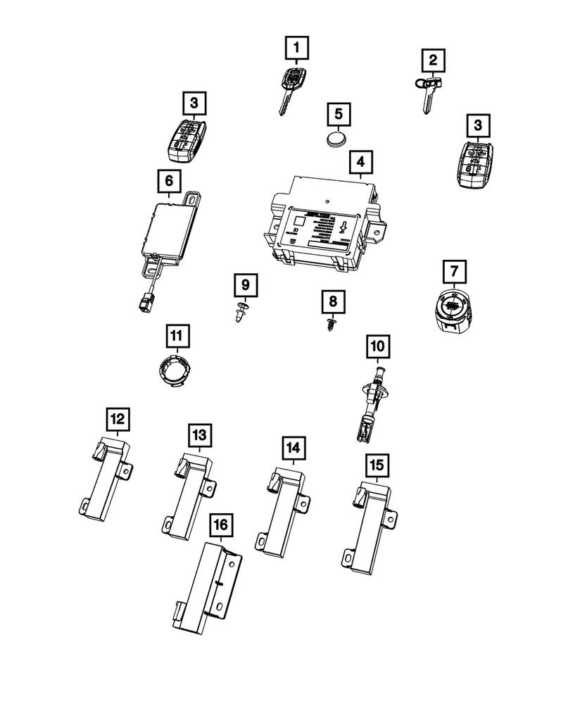 Genuine Mopar Blank Key 68399888AA