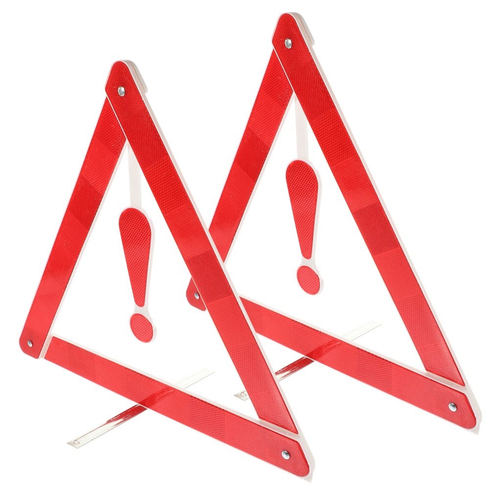 2PCS Reflective Warning Sign Foldable Triangle Car Hazard Breakdown Car Motor