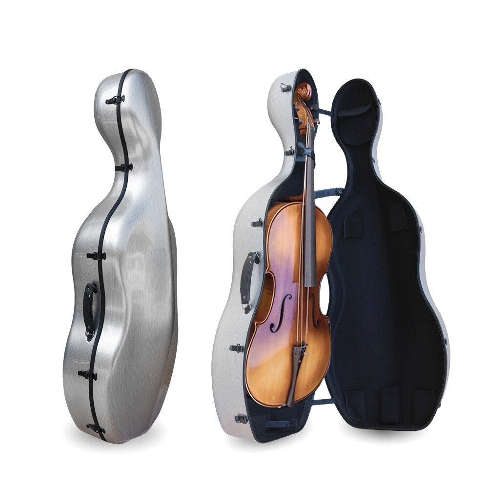 Advanced 4/4 Silver Cello Case Wheel Embedded handle Cello Box Carbon Fiber New