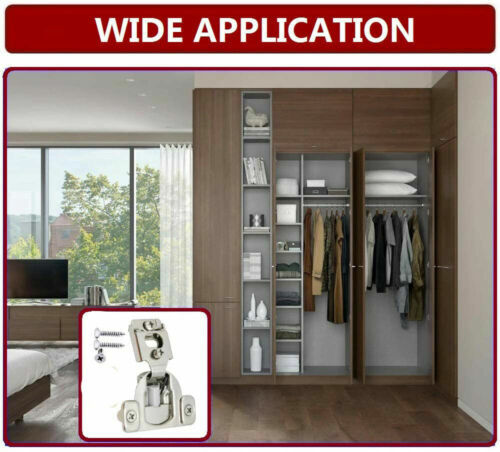 20 Pack 1/2" Overlay Soft Close Face Frame 105° Compact Cabinet Hinges Handware