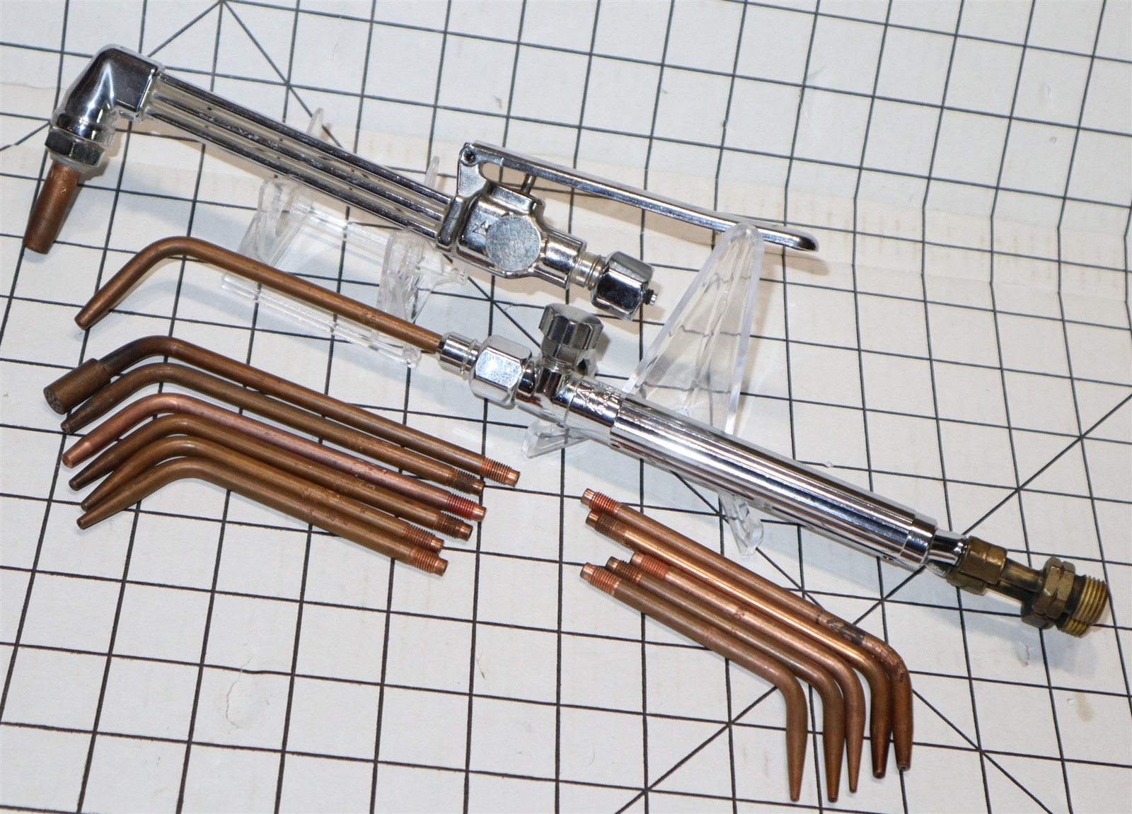 Air Products USA 1921 Torch Handle 6129 Cutting Attachment & Tips Oxy-Acetylene