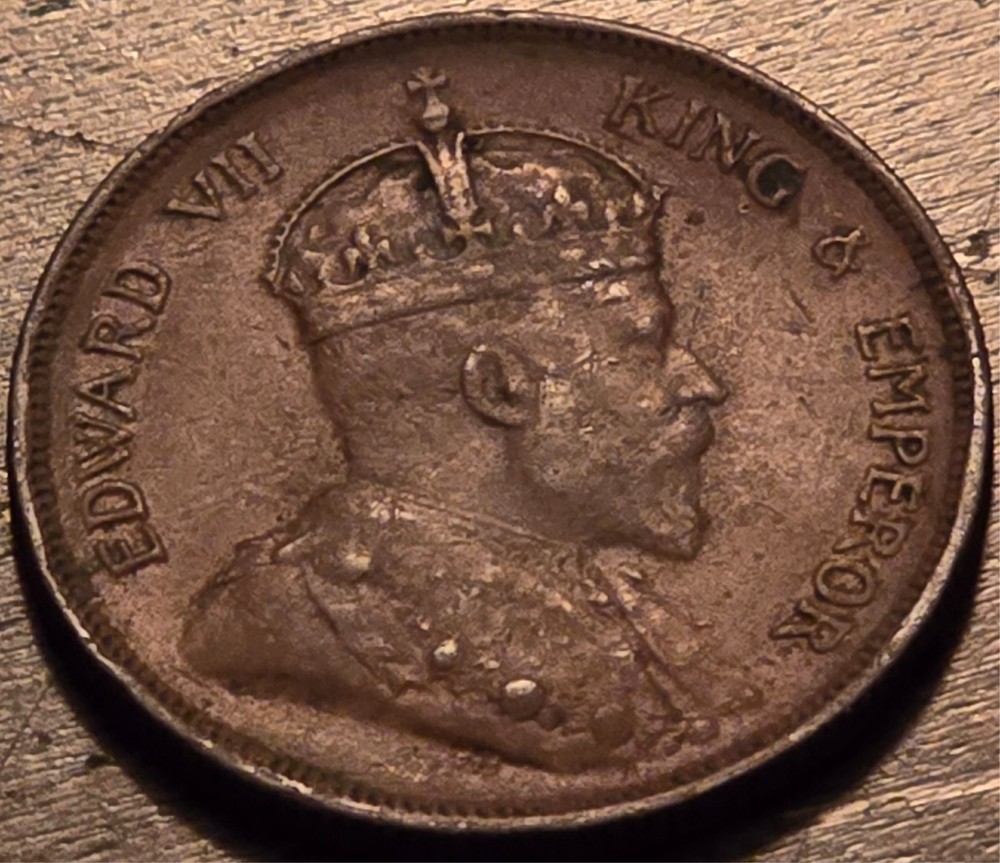 1908 Straits Settlement 1 Cent Copper Scarce Country/Type & EXTRA FINE CONDITION