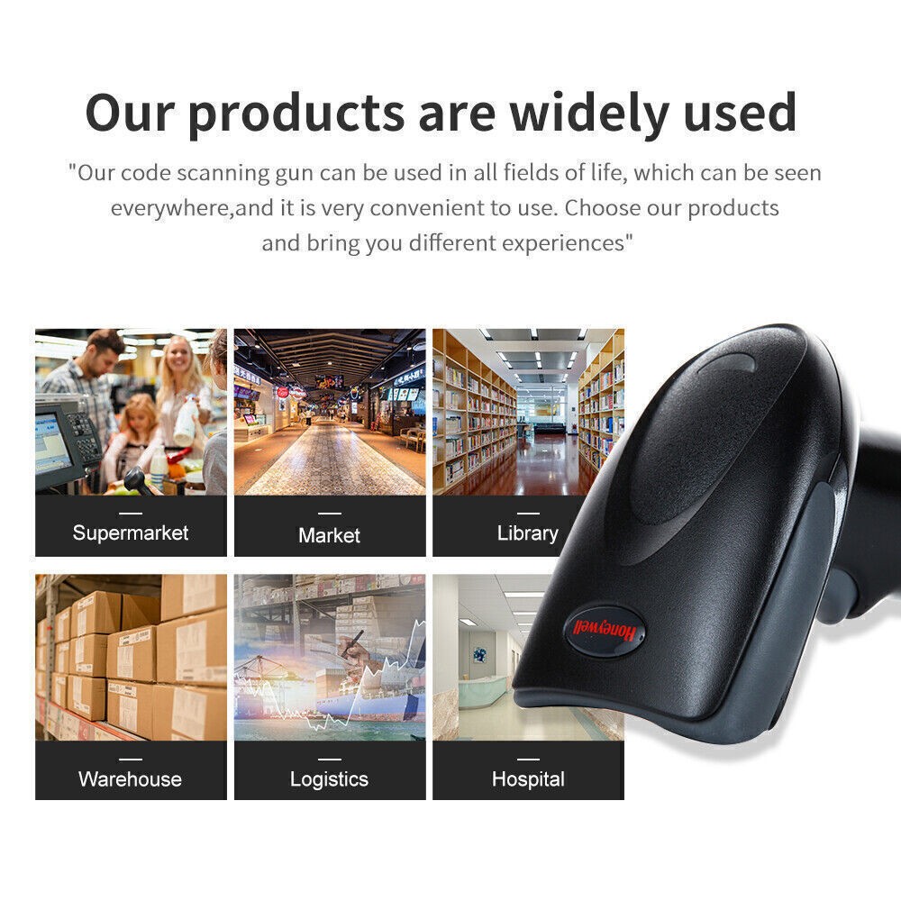 Honeywell Hyperion 1300G-2USB Wired Handheld 1D USB Barcode Scanner Reader Lot