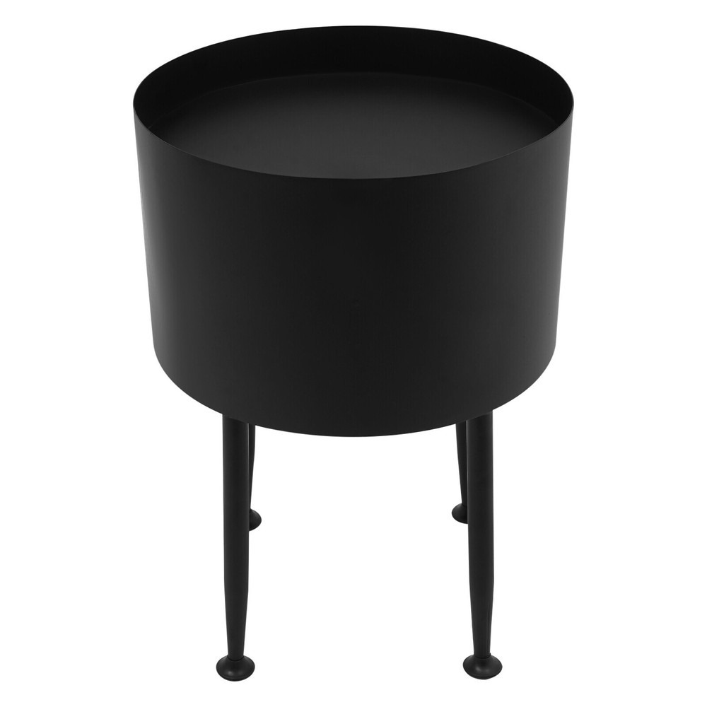 40x40x55cm Modern Side Table, Round Table with Open Storage, Bedside Table