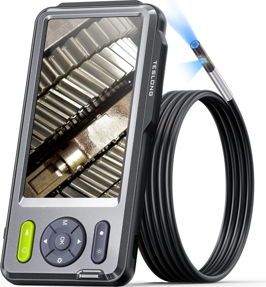 5mm Dual Lens Borescope Inspection Camera 5" IPS Screen Video Scope Camera 5FT