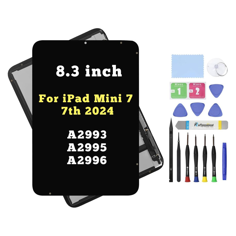 8.3" for iPad Mini 7 7th Generation 2024 LCD Display Touch Assembly Replacement
