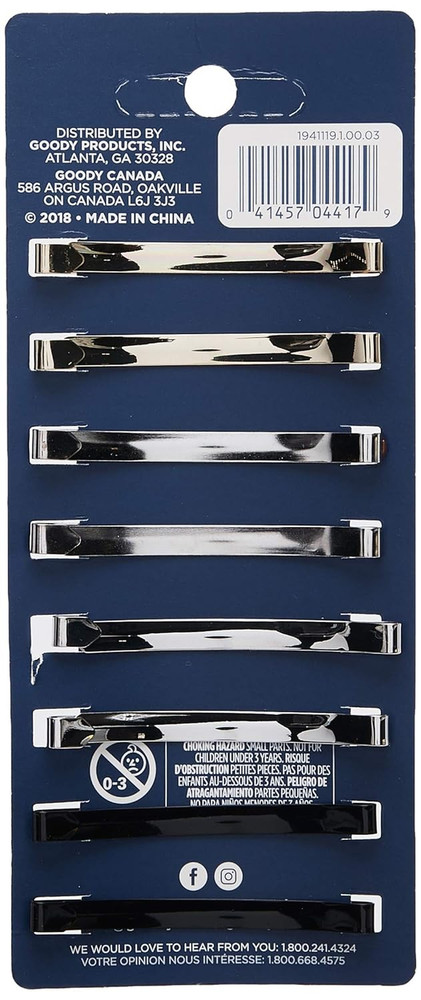 Goody Women's Classics Patterned Staytight Barrette, 8 Count