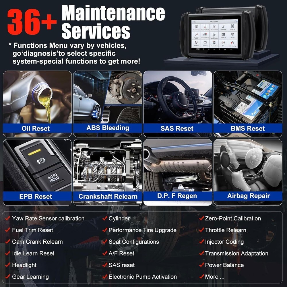 XTOOL IP819TP Auto Diagnostic Bi-Directional Tool Key Programmer + TPMS Services