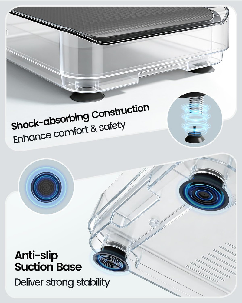 Vibration Plate Exercise Machine, Full Body Vibrating Platform for Lymphatic Dra