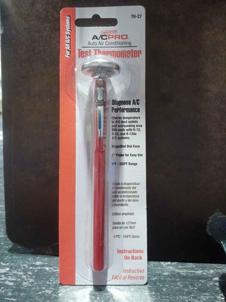 Interdynamics Certified A/c Pro Car Air Conditioner Test Thermometer TH-27