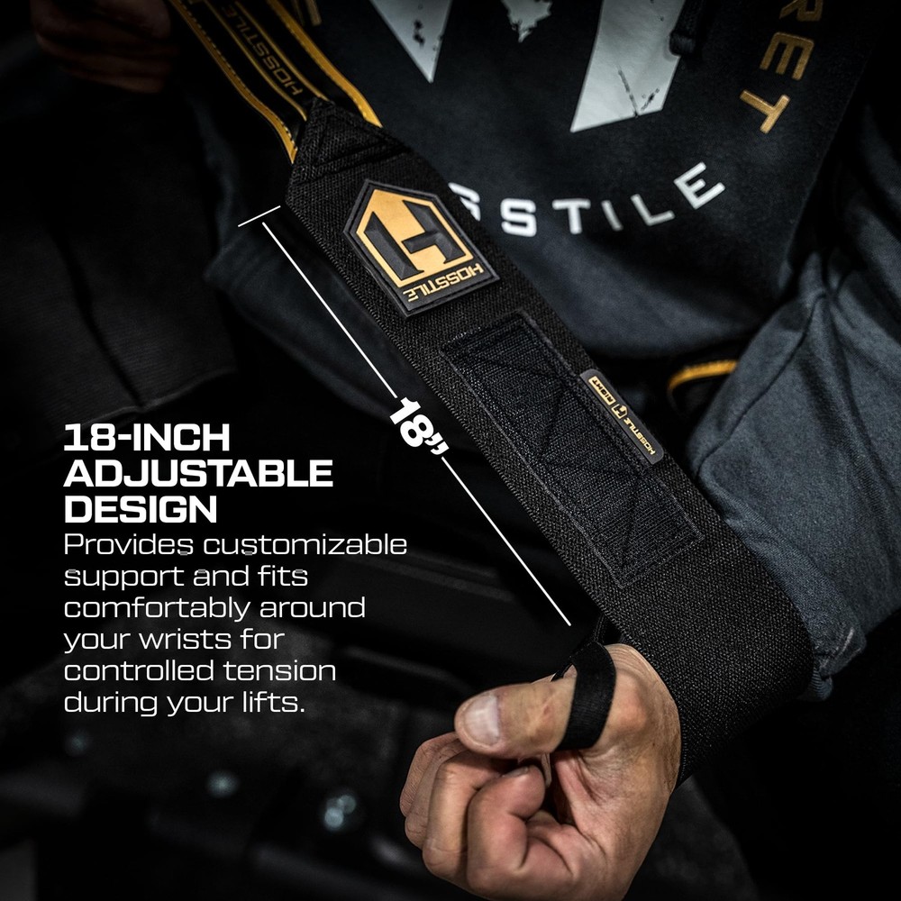 Heavy Duty Wrist Support Wraps (Pair) – 18" Firm Joint Support, Durable Elast...