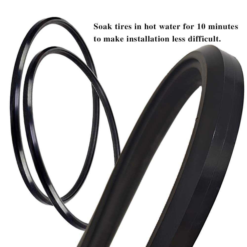 Migeek Wheelchair Rear Wheel Replacement Tire, 24 "X 1" 24X1 Standard, Black