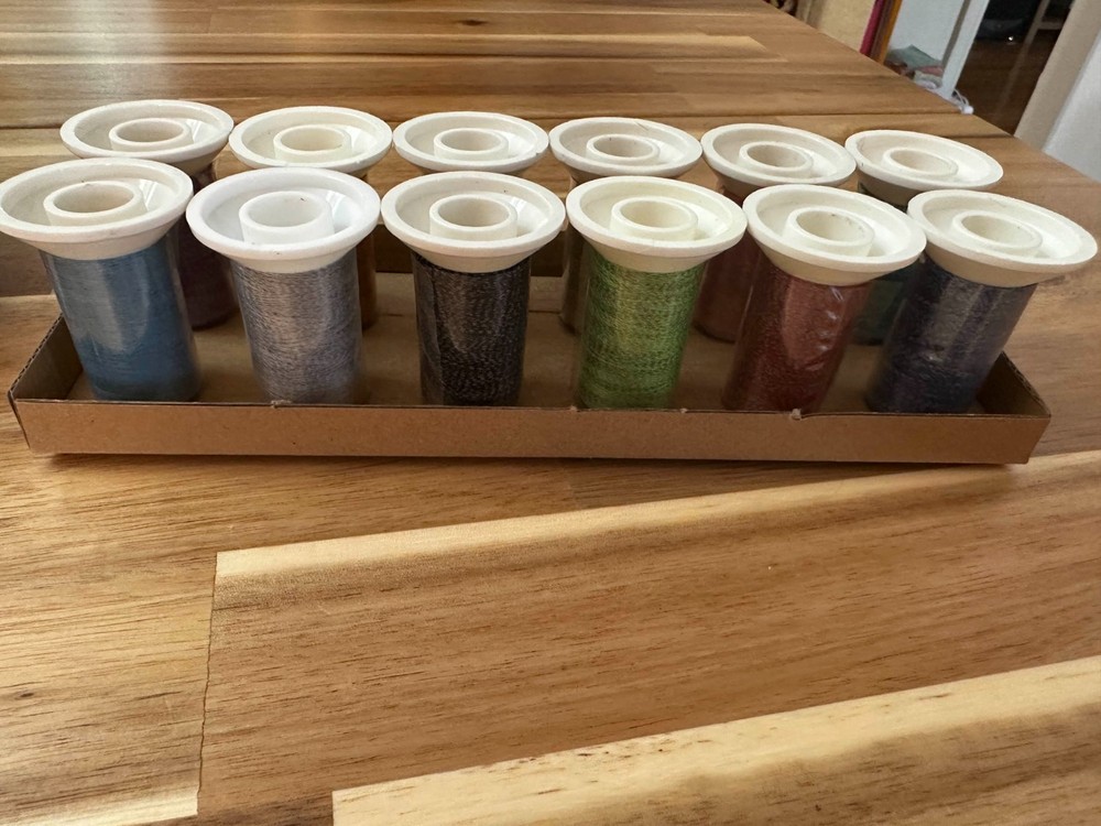 Bulingbuling Reflective Embroidery Thread 12 Colors 200m  Each New Hand Made