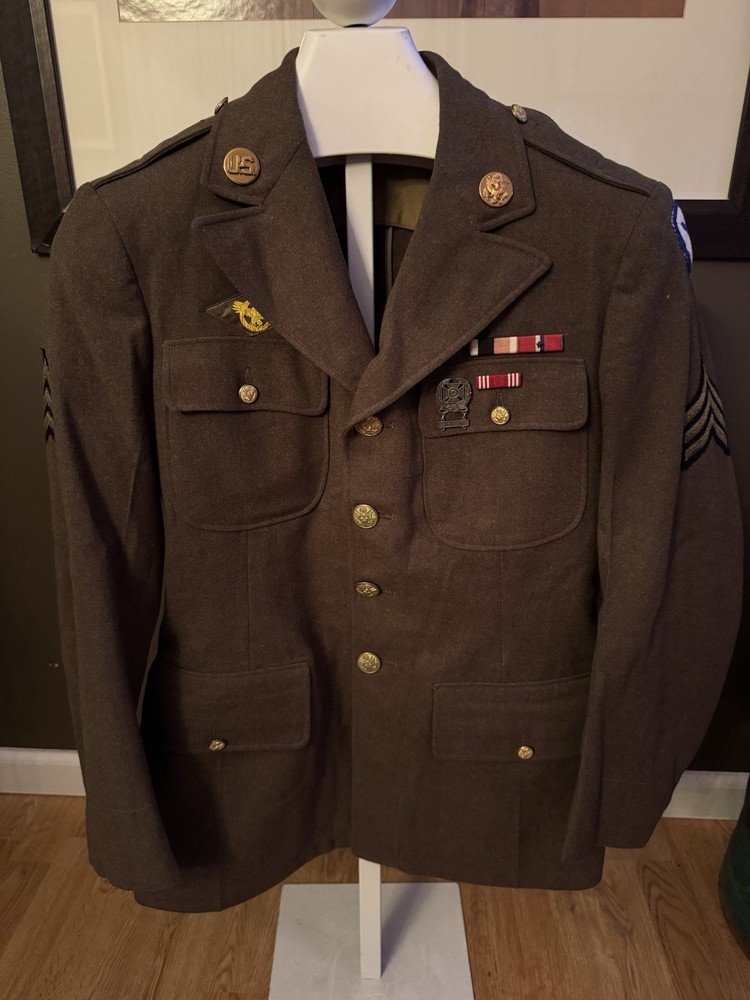 WWII Era US Army 3rd Service Command Field Jacket Coat Sergeant Pacific Enlisted