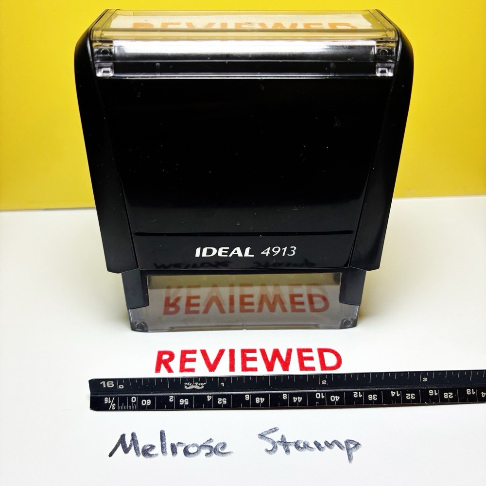 Reviewed Rubber Stamp Red Ink Self Inking Ideal 4913
