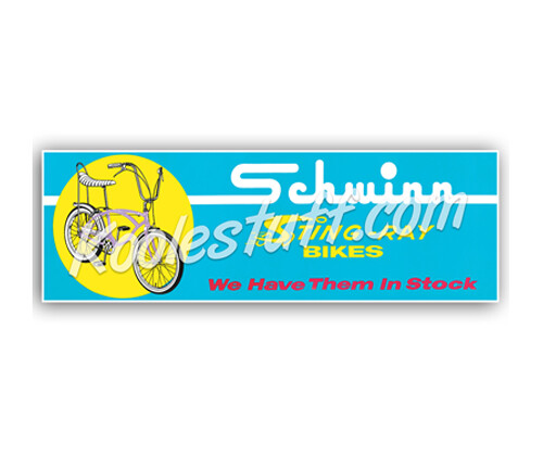 Schwinn Bicycle EARLY 3SPD STINGRAY  Window Banner / Poster - SCHWINN APPROVED