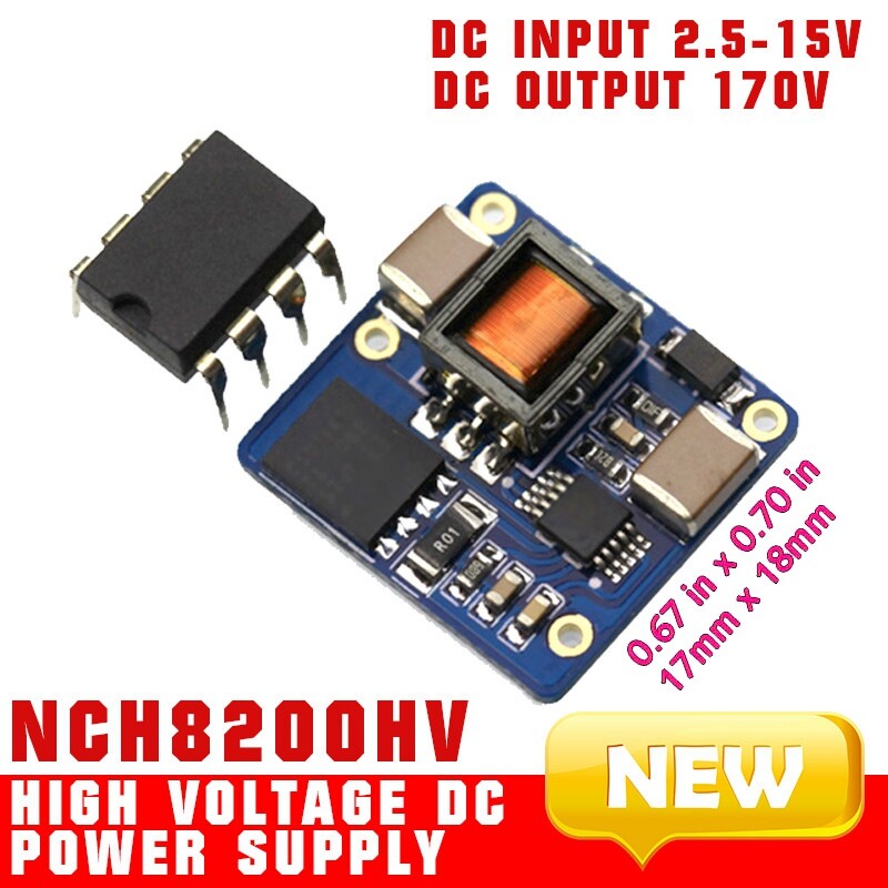 High Voltage DC Power Supply for Nixie Tube Clock 5V-170V Boost Module NCH8200HV