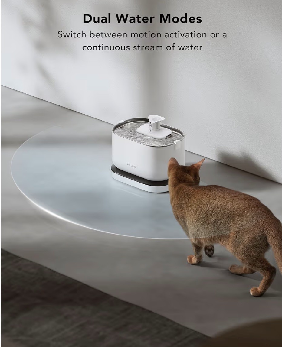 PETLIBRO Cat Water Fountain, Cordless Pet Water Fountain Battery Operated, 2.5L