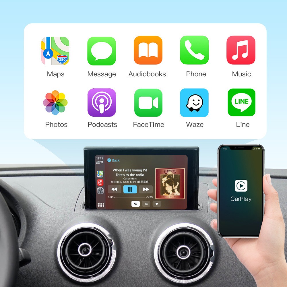 Wireless Wireless Carplay Android Auto For Audi A1 Q1 Canbus Box Decode Code