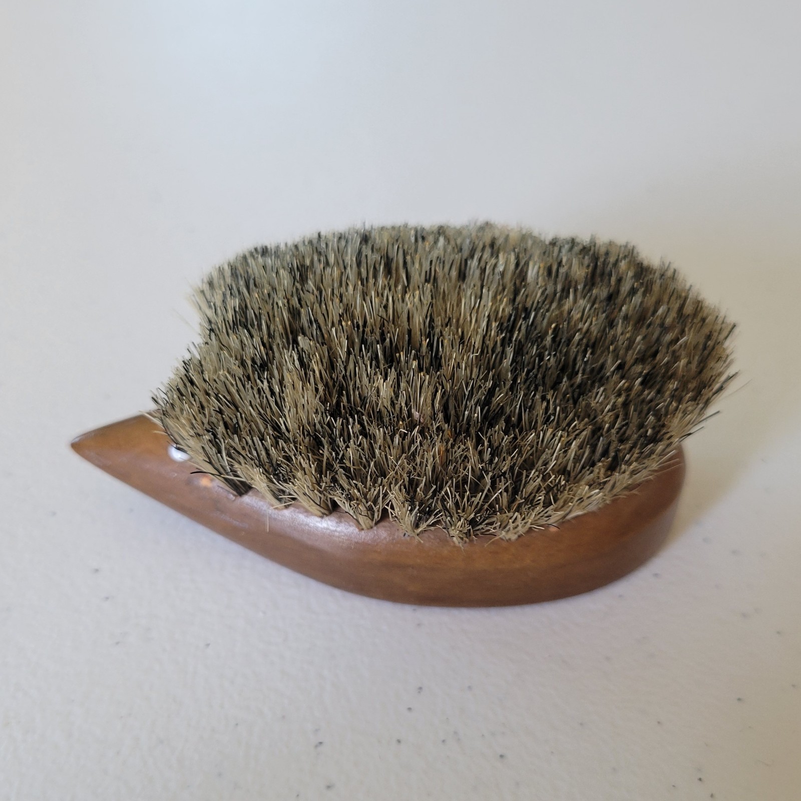Vintage 60s Danish Teak Hedgehog Clothes Tabletop Crumb Brush MCM Shoe Cleaner