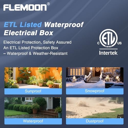 [] Outdoor Electrical Box Waterproof, Medium Weatherproof 2 Pack Black