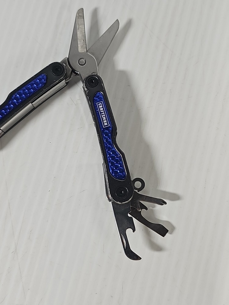 Craftsman Blue Mini Multi Tool Keychain 2.5in