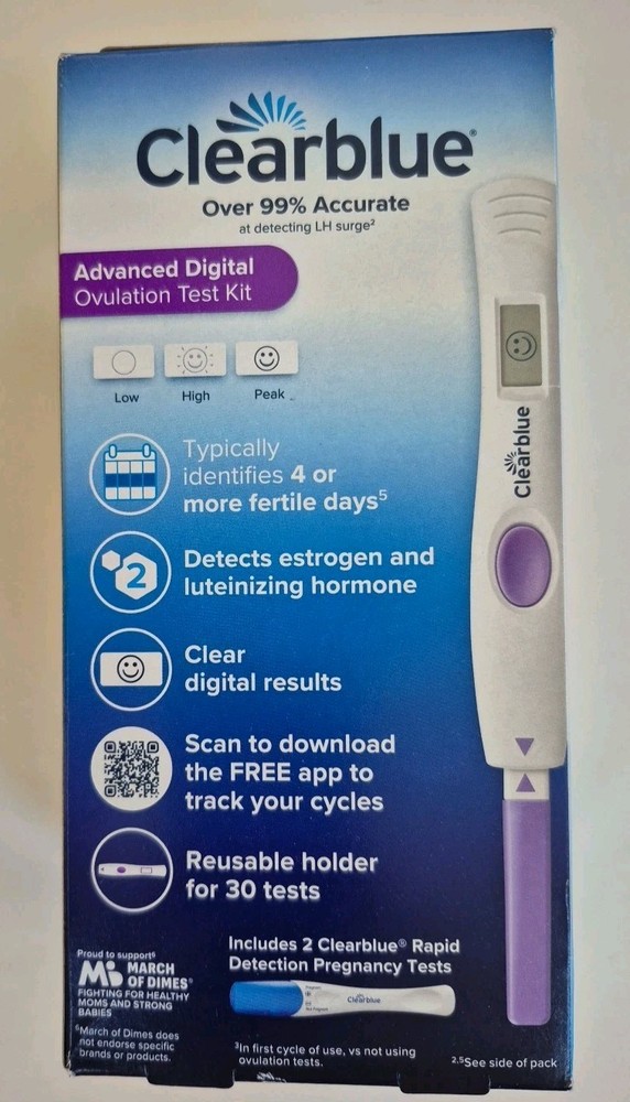 Clearblue Advanced Digital Ovulation Test Kit, 32 Ct. Exp 8/27