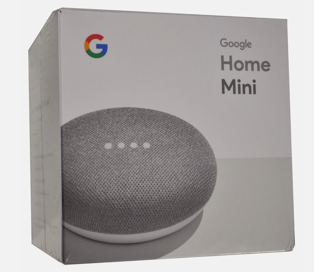 New Google Smart Home Mini Chalk with Voice Activated Wireless Speaker System