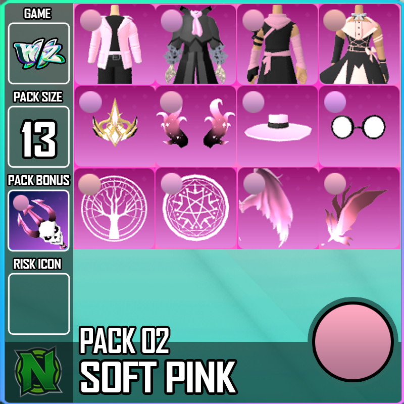 World Zero WZ - 13 PACK - SOFT PINK HEX - PACK 02  - PACKBONUS: TRIDENT