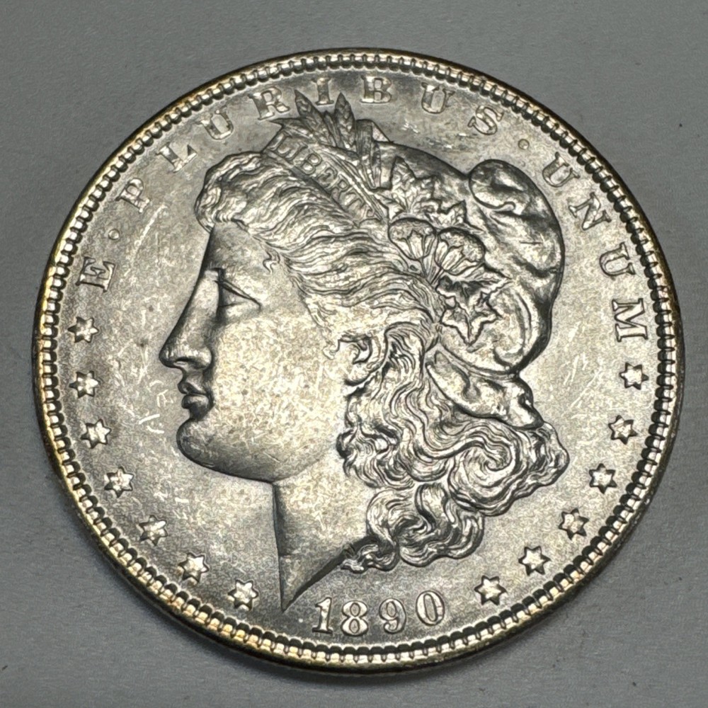 1890 $1 Morgan Silver Dollar Ch BU Uncirculated.