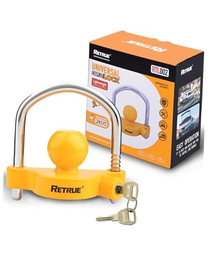 Universal Coupler Lock Trailer Locks Ball Hitch Trailer Hitch 1 Pack Yellow