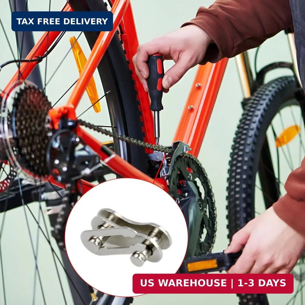 6 Pairs Single Speed Removable Quick Split Chain Link, Reusable Bicycle Missing