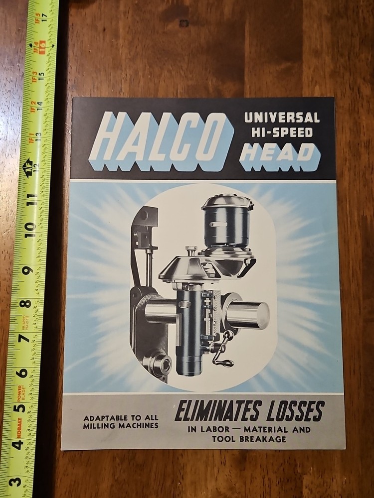 HALCO HEAD MILLING MACHINE CATALOG BORING LOT