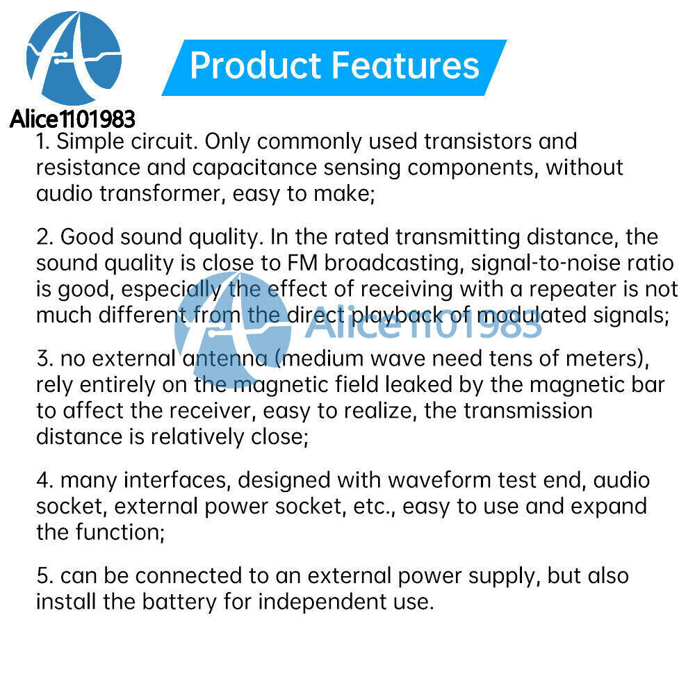 525~1605kHz Medium Wave AM Radio Transmitter DIY Circuit Board Radio Module 6V