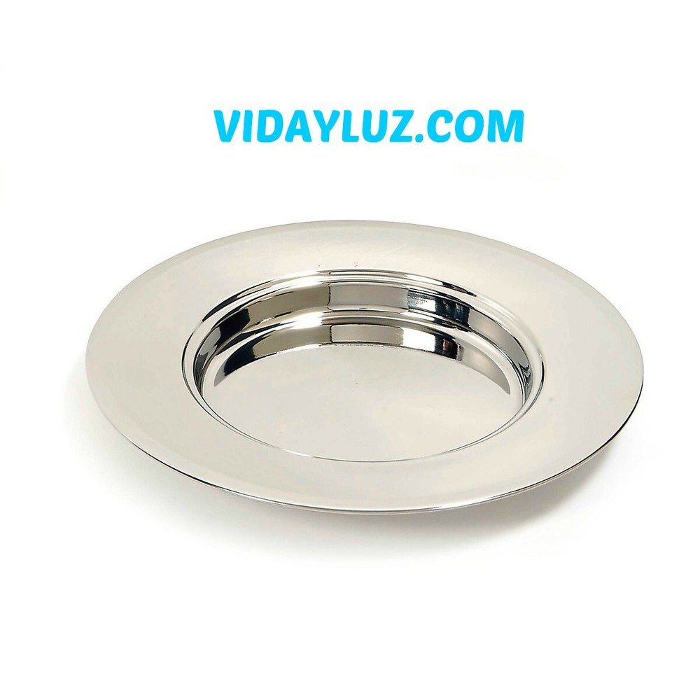 Communion Bread Plate (Silver) // Plato de Acero Inoxidable para Pan
