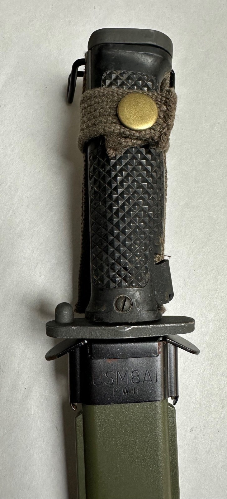 US GI M1 GARAND M5A1 BAYONET WITH M8A1 SCABBARD. SOLD "AS IS".