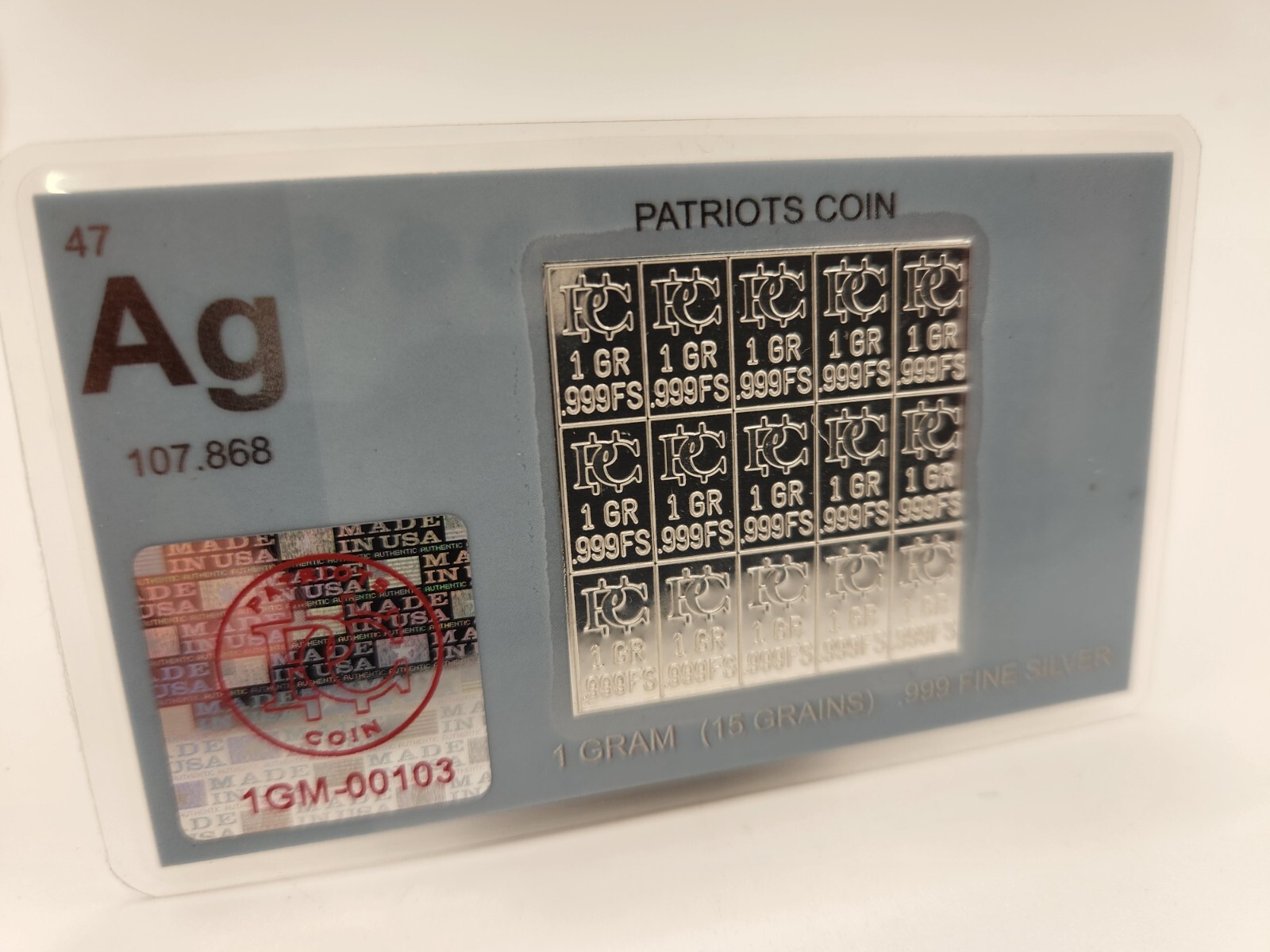 25 One Gram Bars That Snap Apart .999 Silver 1 Gram Silver Pure Silver Stamps