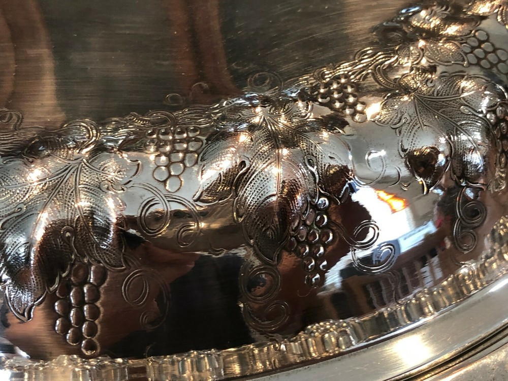 S & G Gump co Plated on Copper 5801 Covered Serving Dish, 12 1/2" x 9 3/4"