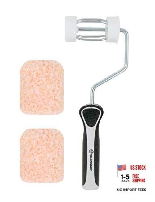3 Inch Paint Roller - Small Paint Roller Microfiber 3pc paint roller orange