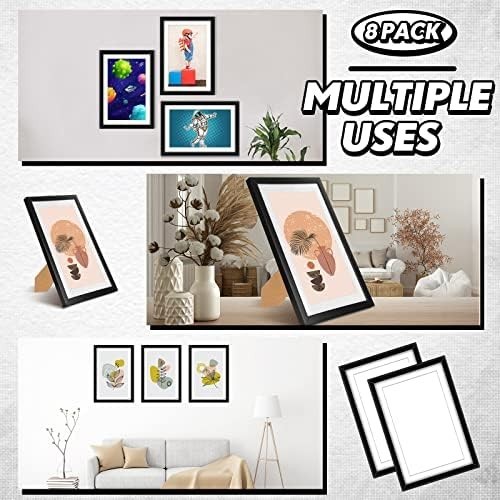8 Pack Comic Book Frames, Fits Current 6 3/4 X 10 1/4, Wall/Tabletop Display