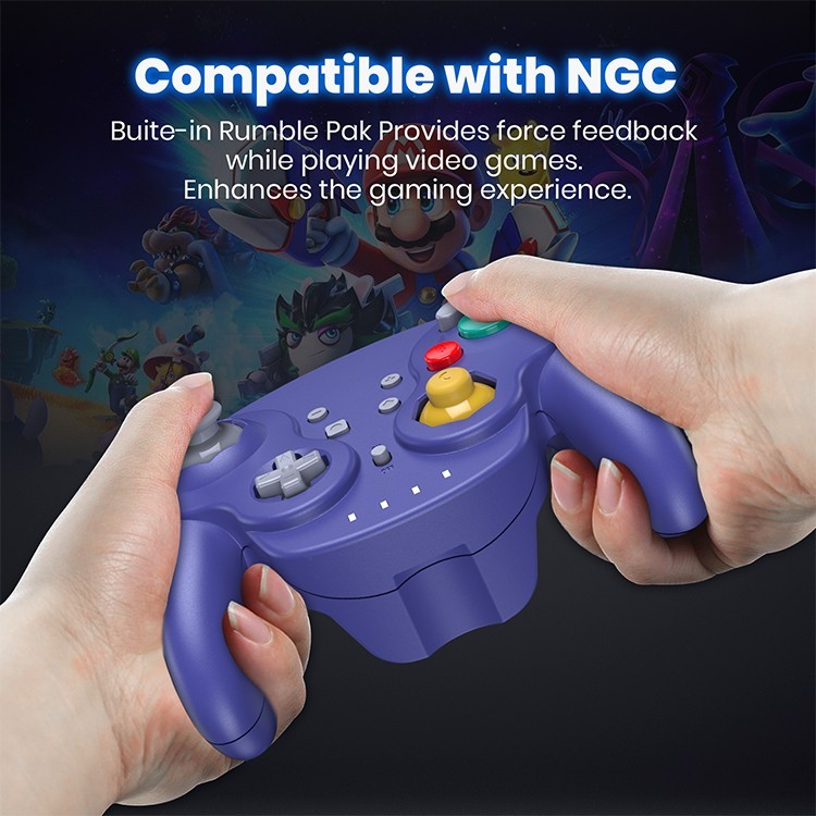 2.4G Wireless Gamecube Controller Gamepad for Gamecube Games USB or NGC Dongle