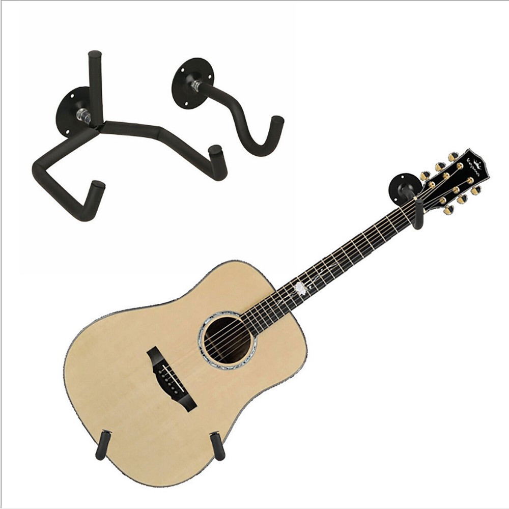 2x Guitar Wall Mount Bracket Horizontal Display Stand Ukulele Wall Mount Hanger