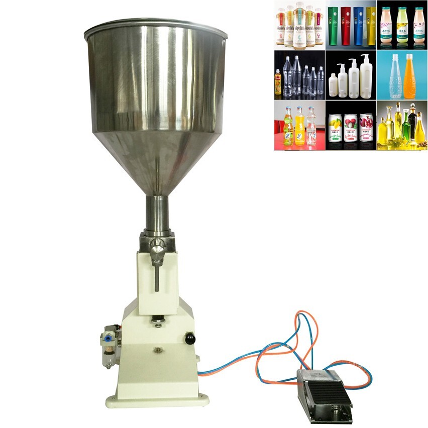 10L 5-50ml Pneumatic Paste&Liquid Filling Machine W/Foot Switch&Automatic Switch