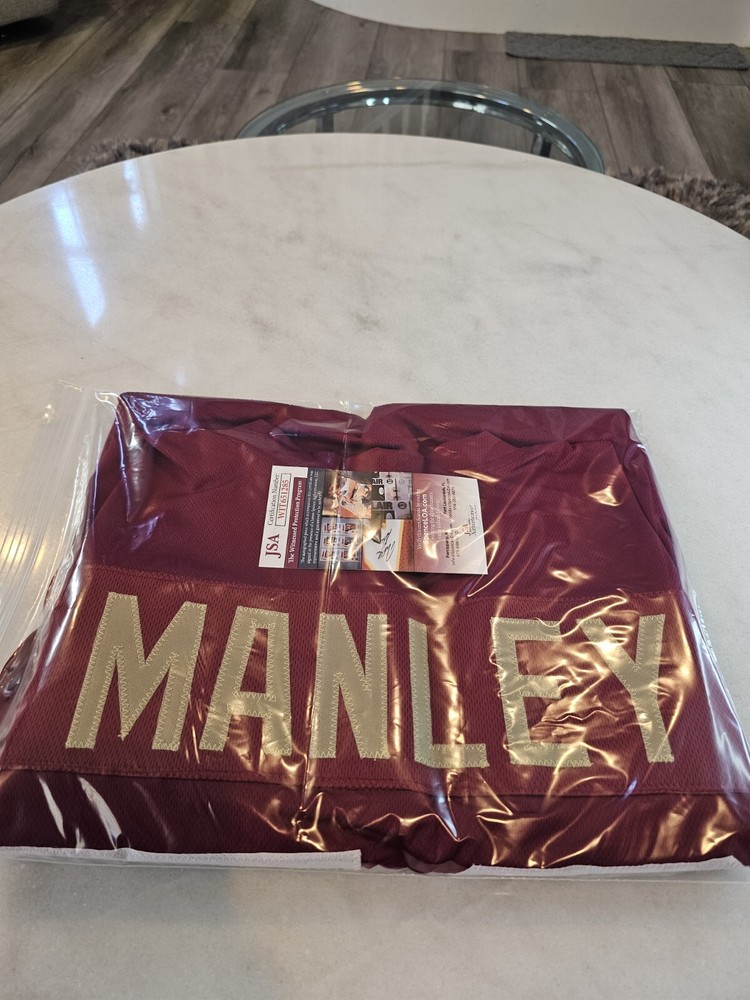 Dexter Manley Autographed/Signed Jersey JSA COA Red Custom Jersey