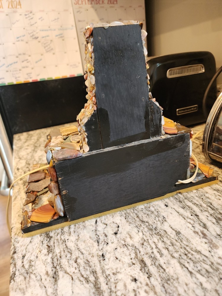Gorgeous Agate Covered Mini Fireplace And Mantle