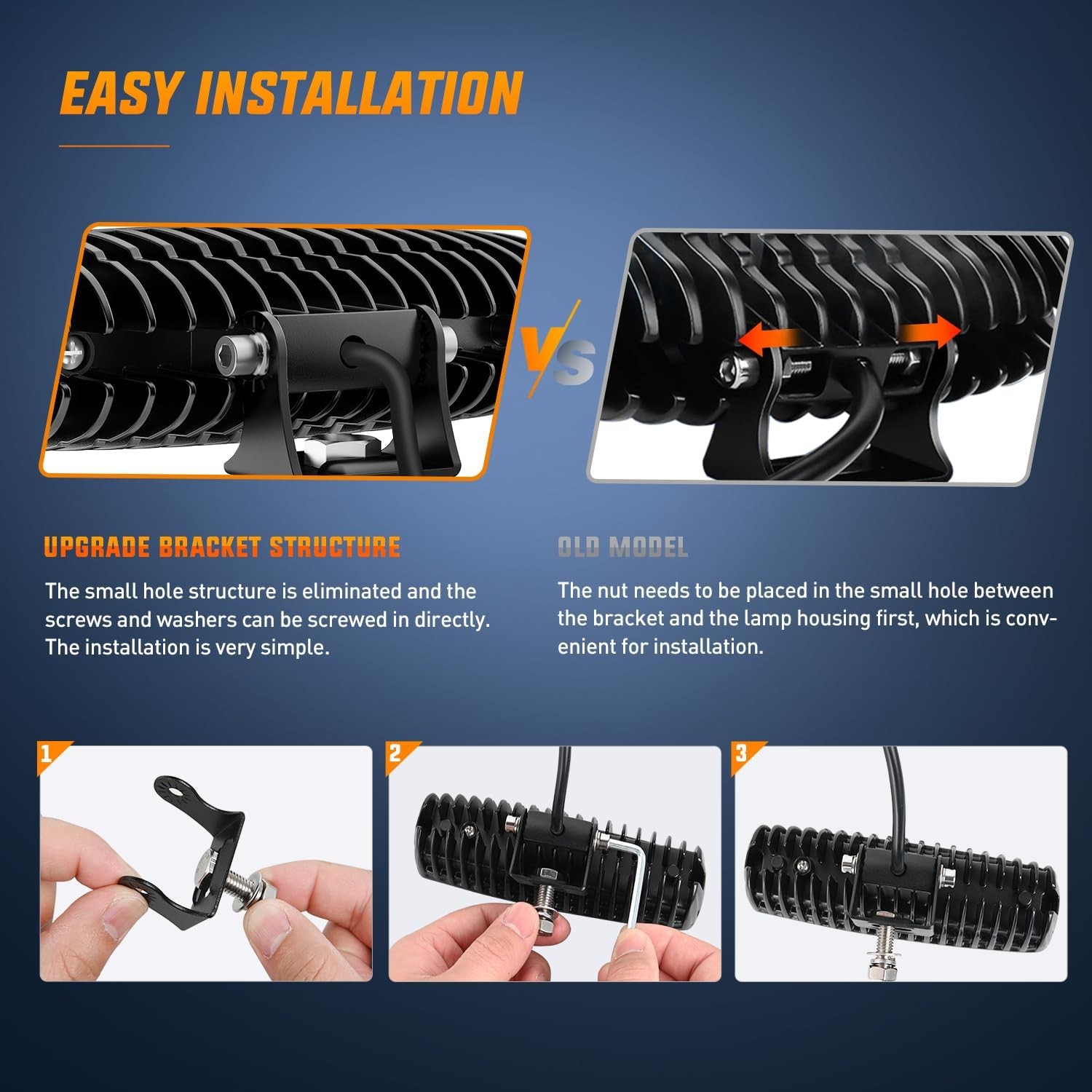 Nilight LED Pods 6 Inch 60W Flood Spot Beam Combo Light Bar Driving Fog Off Road