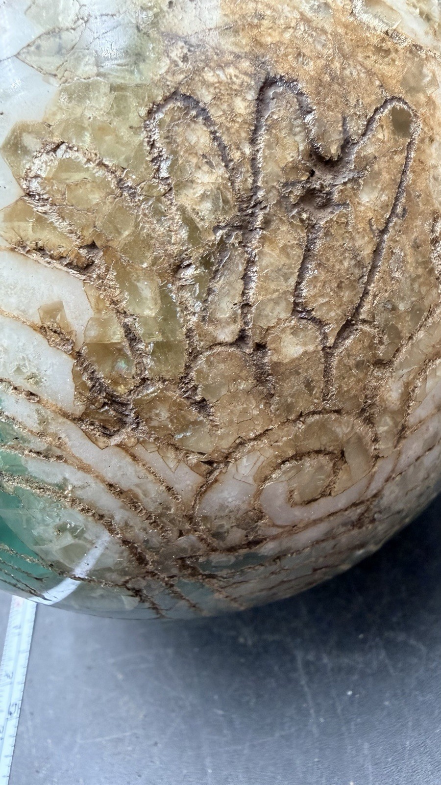 Pre Maya Fluorite Sphere From Tula Hidalgo Mexico