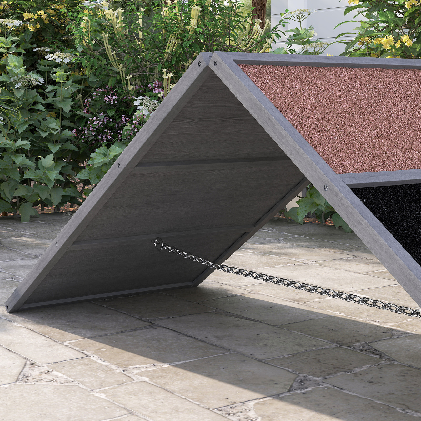 PawHut Dog Agility Equipment Ramp with Non-slip Surface, A-frame, Gray