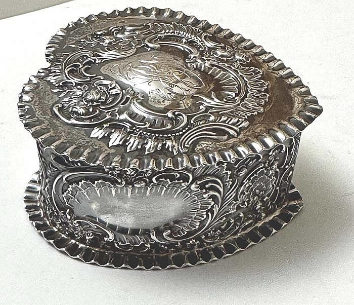 American Sterling Silver Heart Box by Durgin