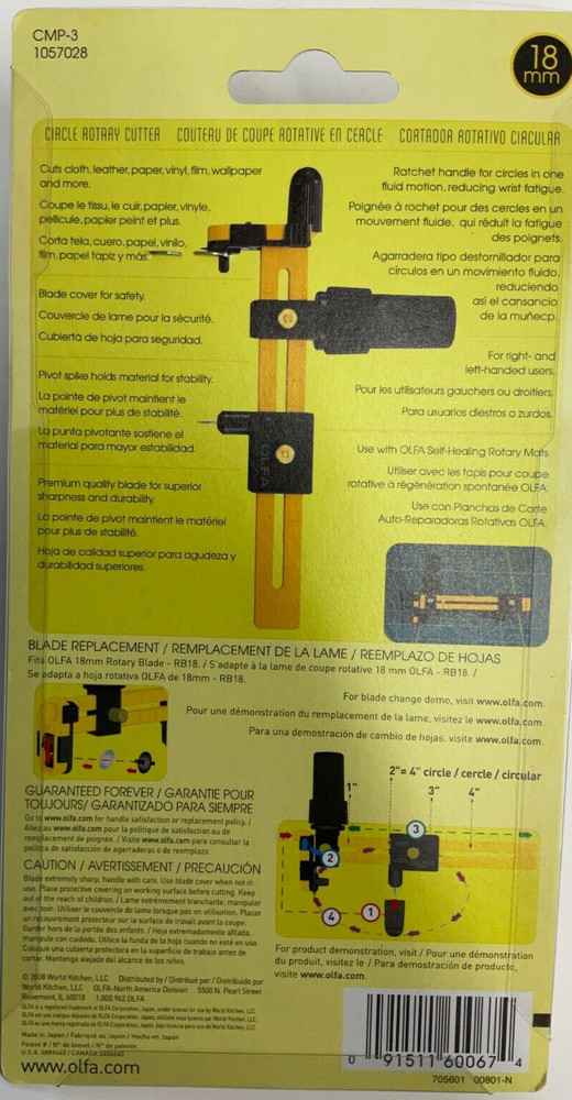 OLFA #CMP-3 CIRCLE ROTARY CUTTER, 18mm